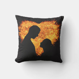 Flamande hjärthjärthjärthjärtans dag Square Dekora Utomhuskudde