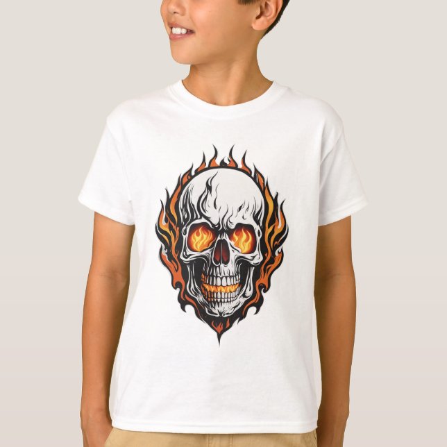 Flamande Logotyp för barn i  Rund T-Shirt-design T Shirt (Framsida)