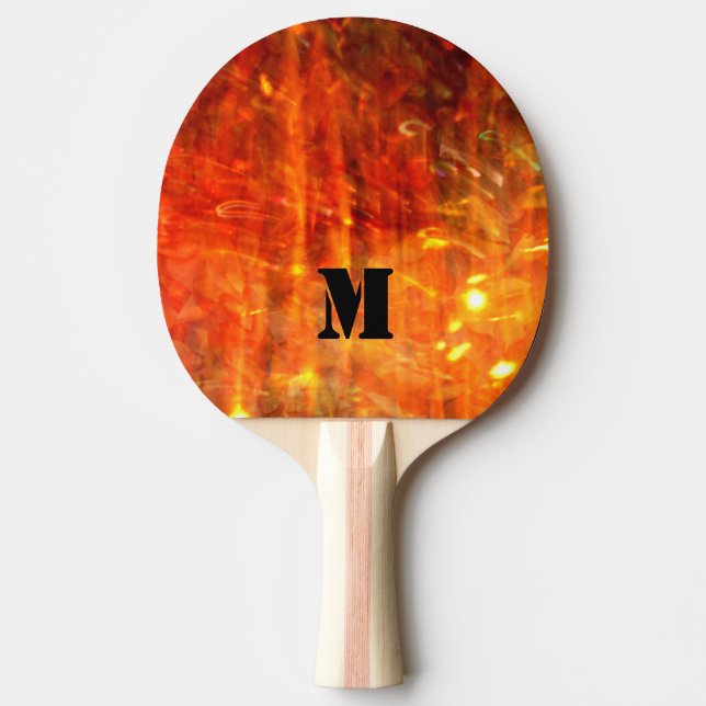 Flamande monogramdesign pingisracket (Framsidan)