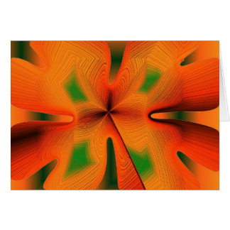 Flamande Orange Flower Hälsningskort
