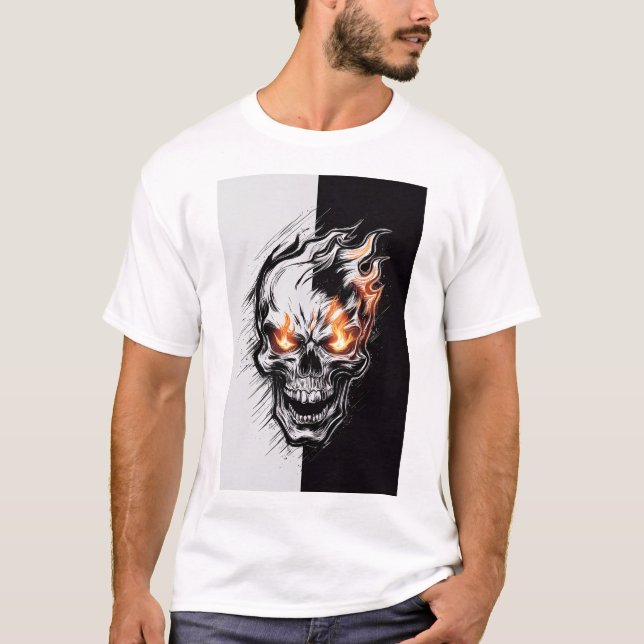 Flamande skal - gotisk design t shirt (Framsida)