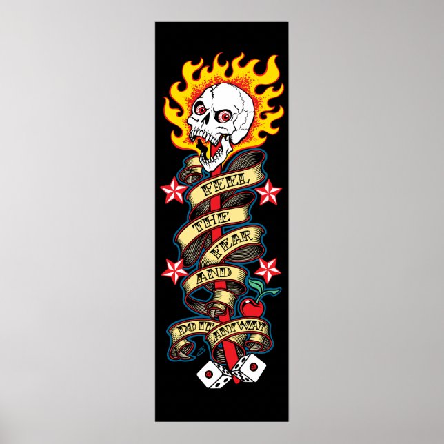 Flamande skal Känn fruktan Poster (Framsidan)