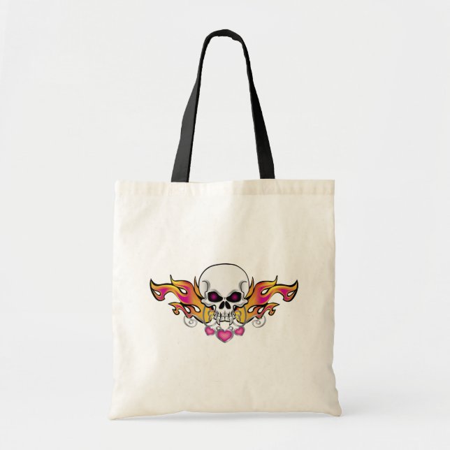 Flamande Skull och Hjärter Tygkasse (Framsidan)
