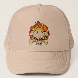 Flamande Skull och Korsben Keps