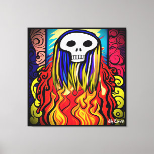 Flamande skullbild canvastryck