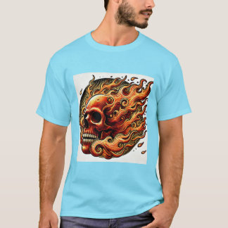 Flamande skullbild t shirt