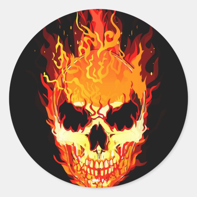 Flamande skulletikett runt klistermärke (Framsida)