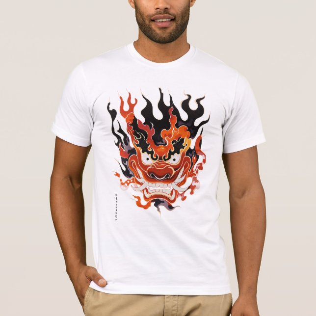 Flamande traditionell ONI-mask T Shirt (Framsida)