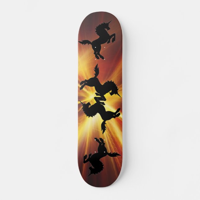 Flamande Unicorn Skateboard (Framsida)