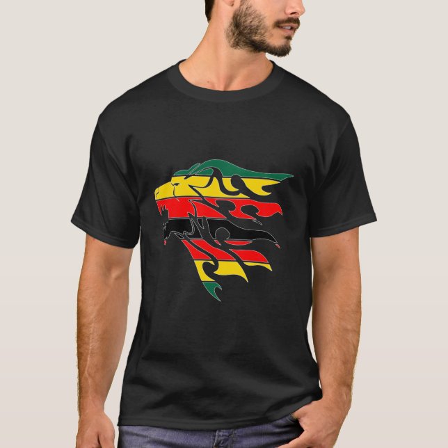 Flamande Zimbabwe Lejon T Shirt (Framsida)