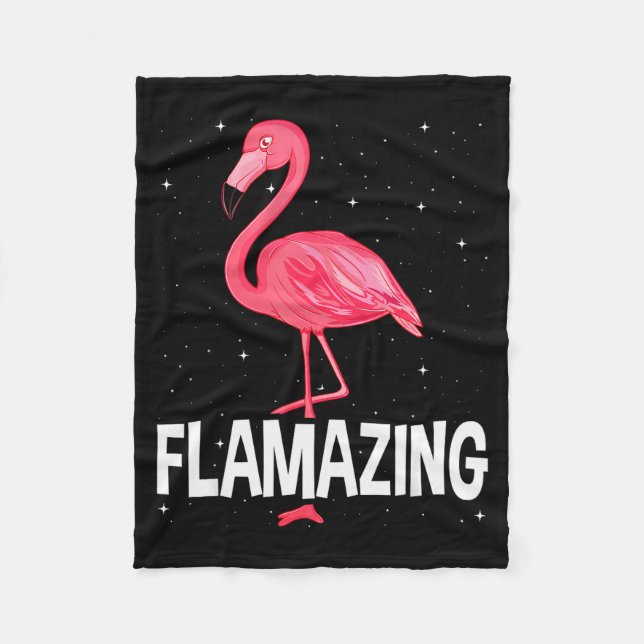 Flamazing Nk Flamingo Novelty Flamingo Lover Funny Fleecefilt (Framsidan)