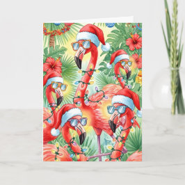 Flamazing Tropisk Jul Flamingo Kort