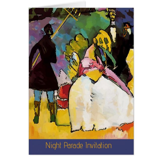 Flambeau vid Mardi Gras Parad Inbjudan, redigera t Hälsningskort (Framsidan)