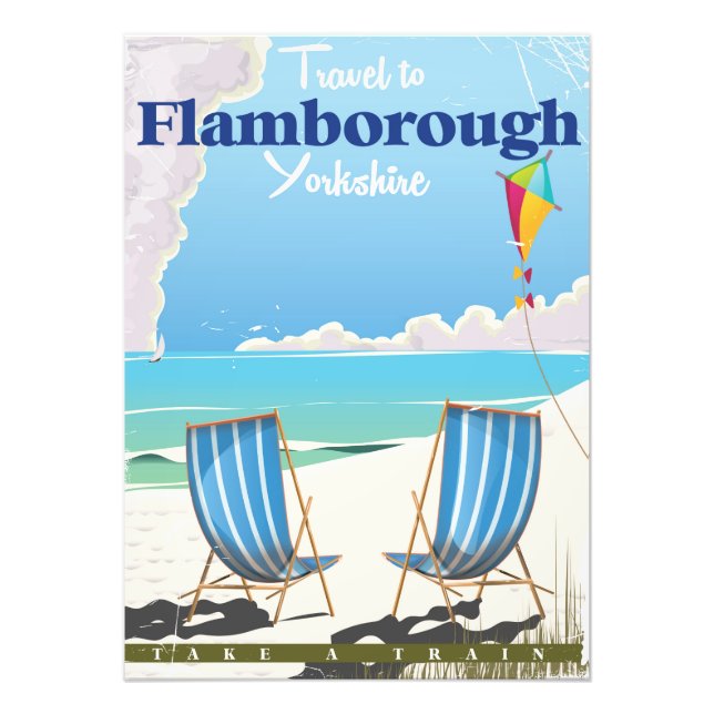 Flamborough Yorkshire resemålning Fototryck (Framsidan)