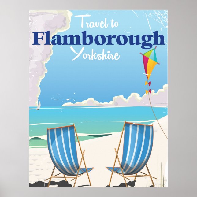 Flamborough Yorkshire resemässkylt Poster (Framsidan)