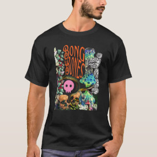 Flamboyant Apparat Bong Döskallars Snake Blommigt  T Shirt