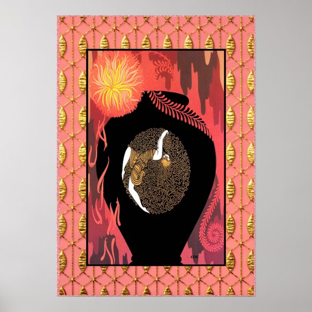 Flamboyant Art Deco-affisch. Poster (Framsidan)