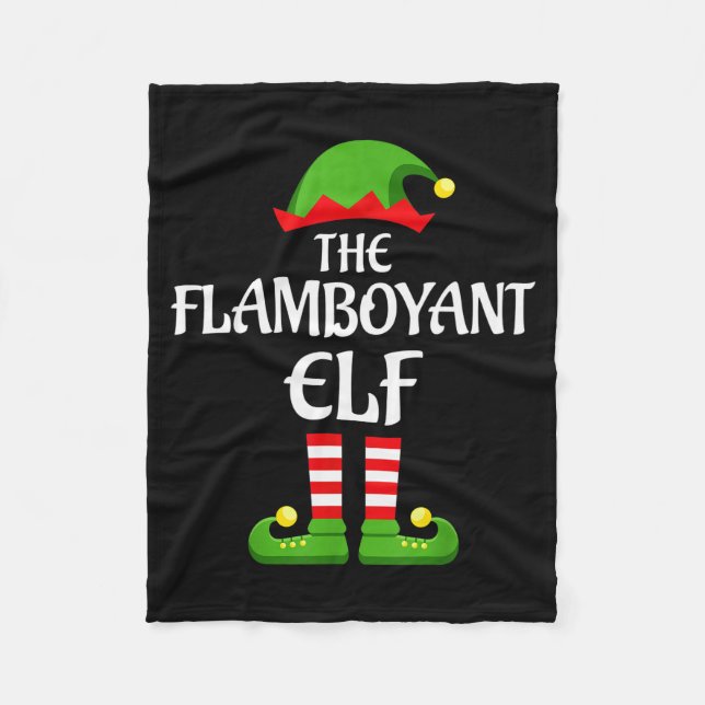 Flamboyant Elf Family Matching Group Christmas  Fleecefilt (Framsidan)