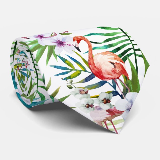 Flamboyant Flamingo Tropical nature mönster Slips (Rullad)