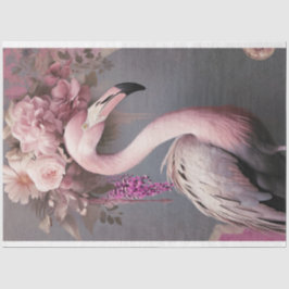 Flamboyant flamingofågel och blomsterkonst