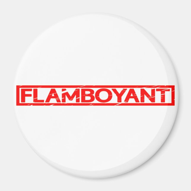 Flamboyant Frimärke Magnet (Framsidan)