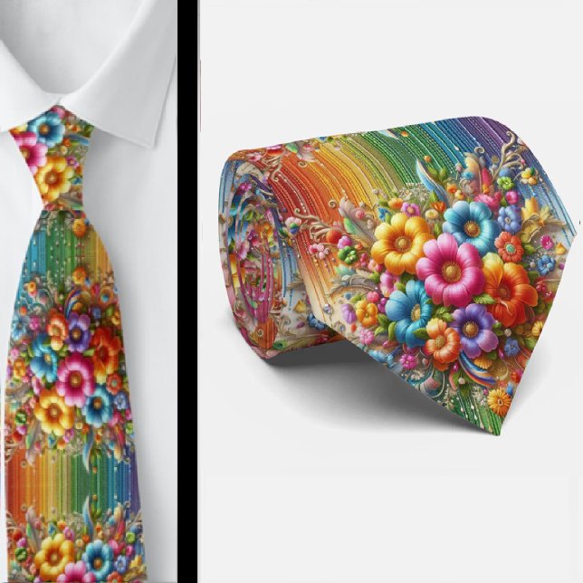 Flamboyant slips | Regnbågsblommor falskt glitter (Skapare uppladdad)