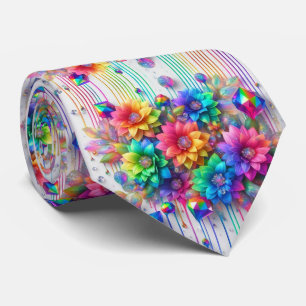 Flamboyant slips Regnbågsblommor och diamanter