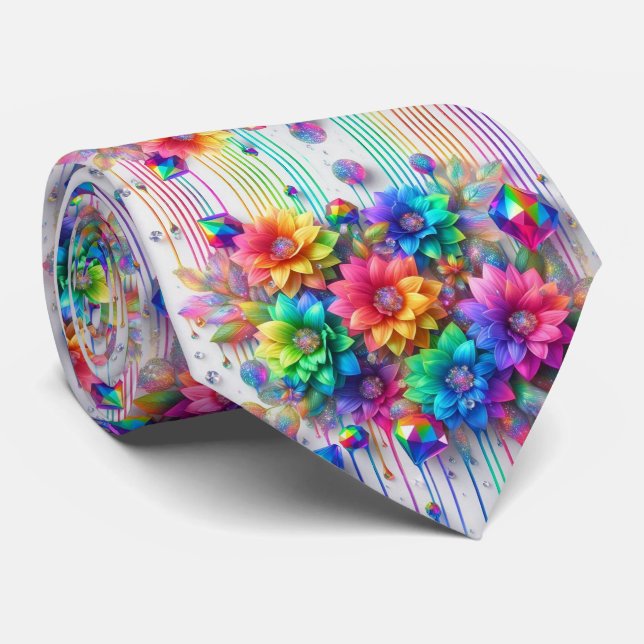 Flamboyant slips | Regnbågsblommor och diamanter (Rullad)