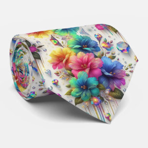 Flamboyant slips Regnbågsblommor och diamanter
