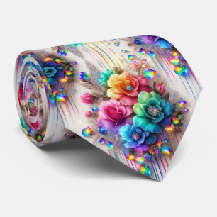 Flamboyant slips Regnbågsblommor och diamanter