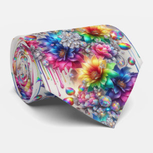 Flamboyant slips Regnbågsblommor och diamanter