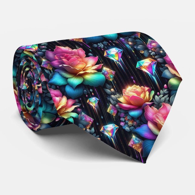 Flamboyant slips | Regnbågsblommor och diamanter (Rullad)