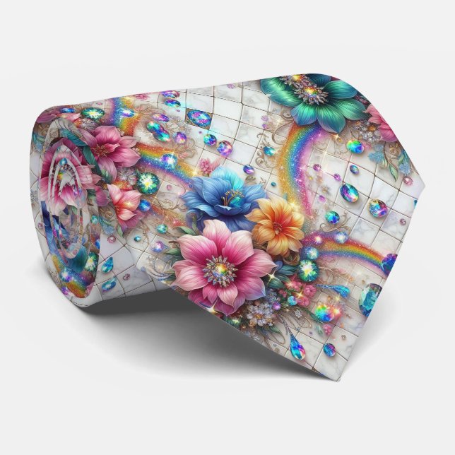 Flamboyant slips | Regnbågsblommor och diamanter (Rullad)