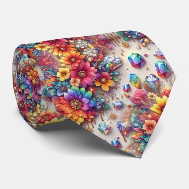 Flamboyant slips | Regnbågsblommor och diamanter (Rullad)