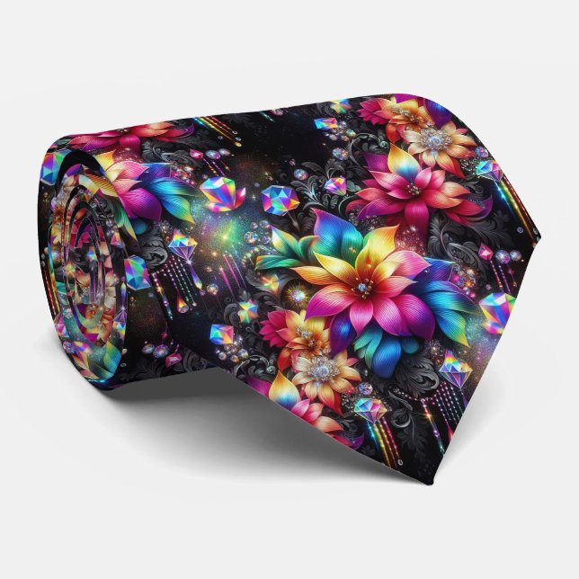 Flamboyant slips | Regnbågsblommor och diamanter (Rullad)