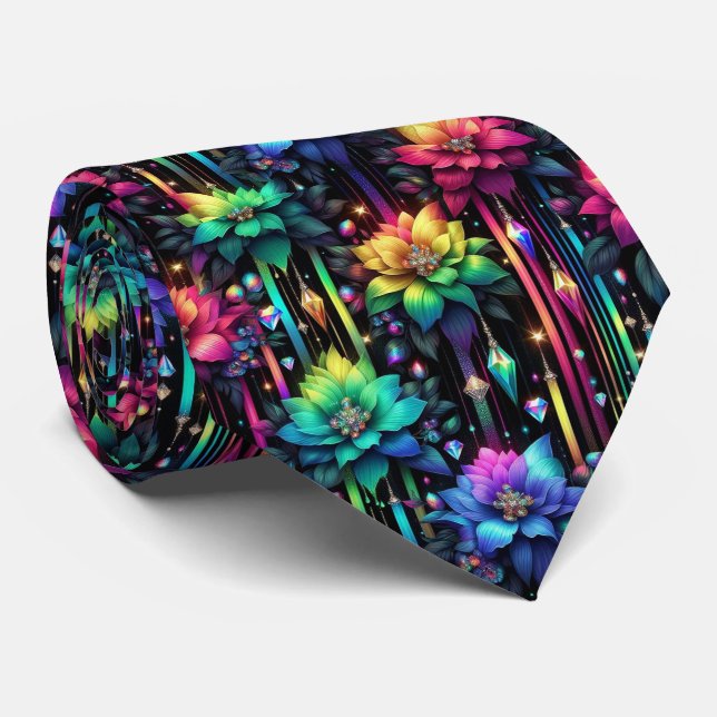 Flamboyant slips | Regnbågsblommor och diamanter (Rullad)