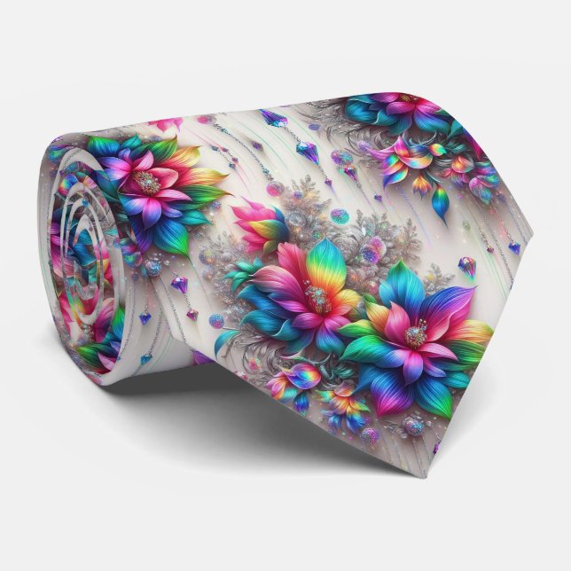 Flamboyant slips | Regnbågsblommor och diamanter (Rullad)