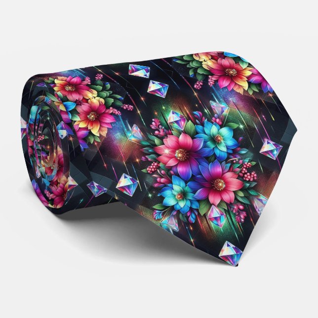 Flamboyant slips | Regnbågsblommor och diamanter (Rullad)