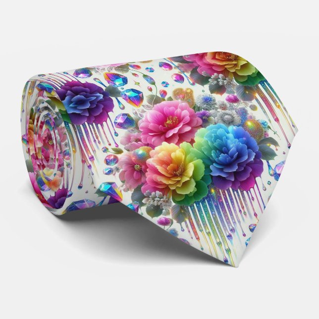 Flamboyant slips | Regnbågsblommor och diamanter (Rullad)