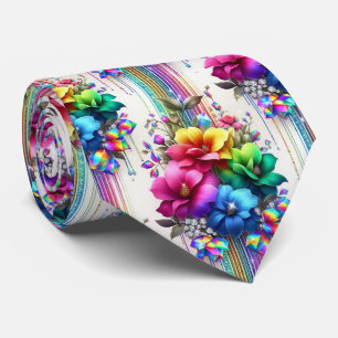 Flamboyant slips Regnbågsblommor och diamanter
