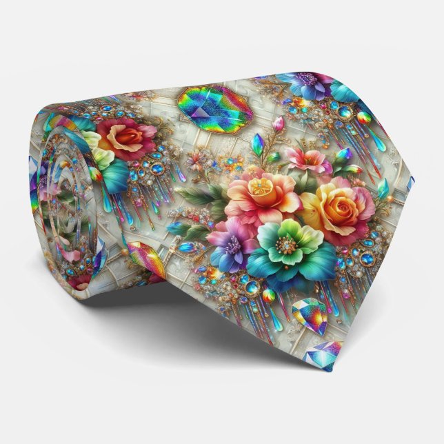 Flamboyant slips | Regnbågsblommor och diamanter (Rullad)