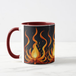 "Flame Burst Art Mugg" Mugg