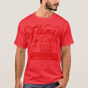 Flame Cafe och Cocktail Lounge Retro Defunect M T Shirt