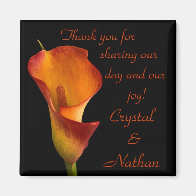 Flame Calla Lily Magnet (Framsidan)