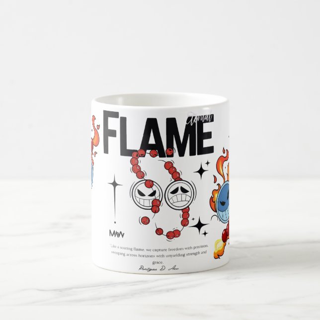 🔥Flame Fist Warrior Mug – Fire Anime Coffee Cup🔥 Kaffemugg (Center)