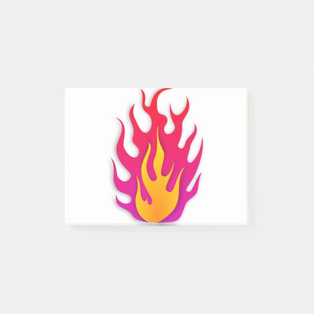 Flame Flammable Hot Fire Burning Post-it Block (Framsida)
