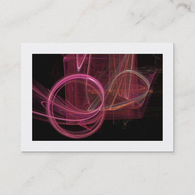 Flame Fractal 01 (kantat) Visitkort (Framsida)