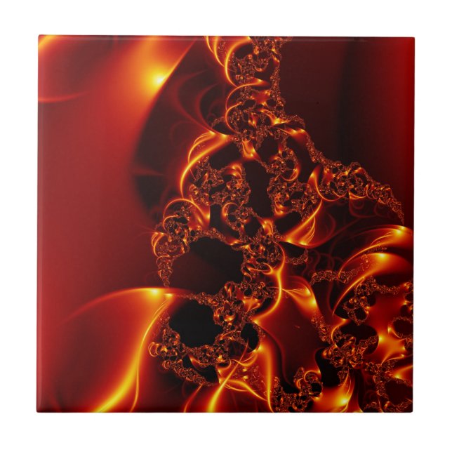 Flame fractal kakelplatta (Framsidan)