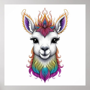 Flame-Halls Llama Poster