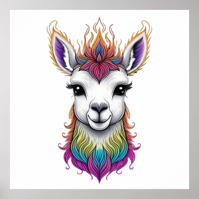 Flame-Halls Llama Poster (Framsidan)